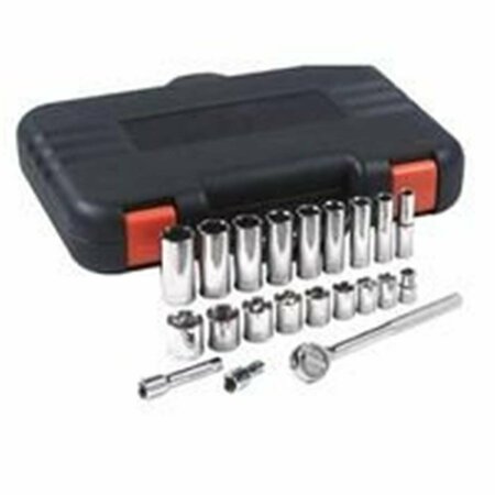 GIZMO 22 Piece Standard And Deep Socket Sets - 0.38 in. - 6 Point GI3676473